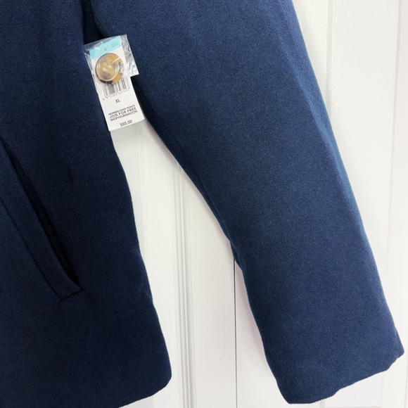 NWT Bongo Juniors' XL Preppy Navy Blue Double-Breasted Peacoat Jacket - Picture 8 of 16